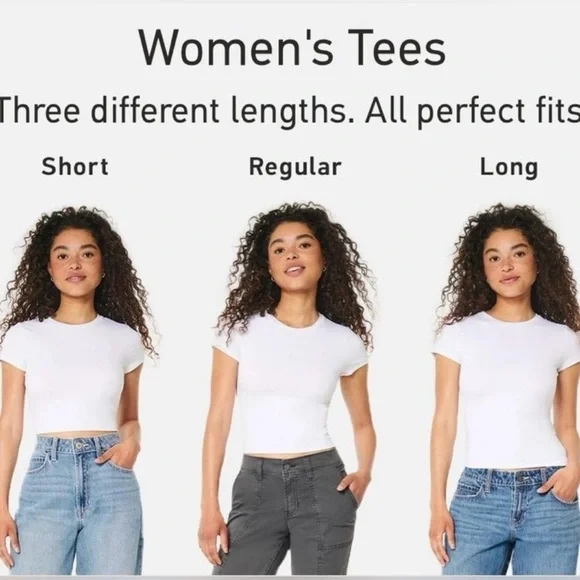 Hollister SEAMLESS FABRIC LONGLINE CREW BABY TEE DARK GREY, XXS Regular - Picture 5 of 6